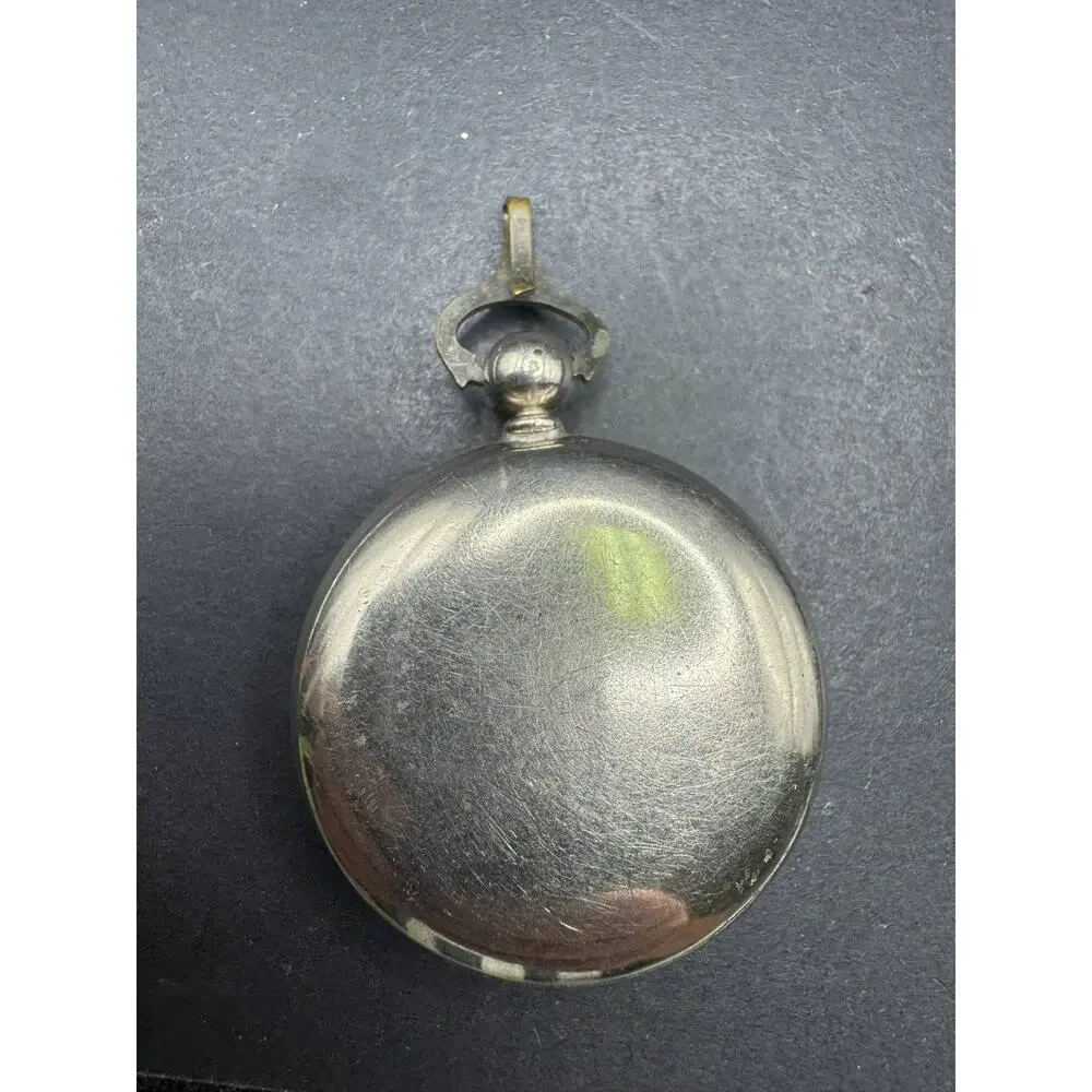 Vintage A.R. Co. Pocket Watch Made in USA Patent Applied For Silver Tone Case